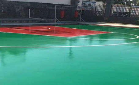 湘西篮球场翻新地面